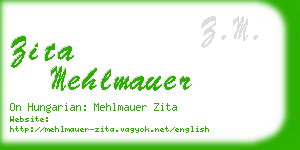 zita mehlmauer business card